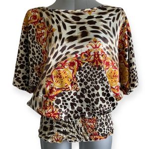 Vintage Y2K Animal print oversized blouse animal print size M